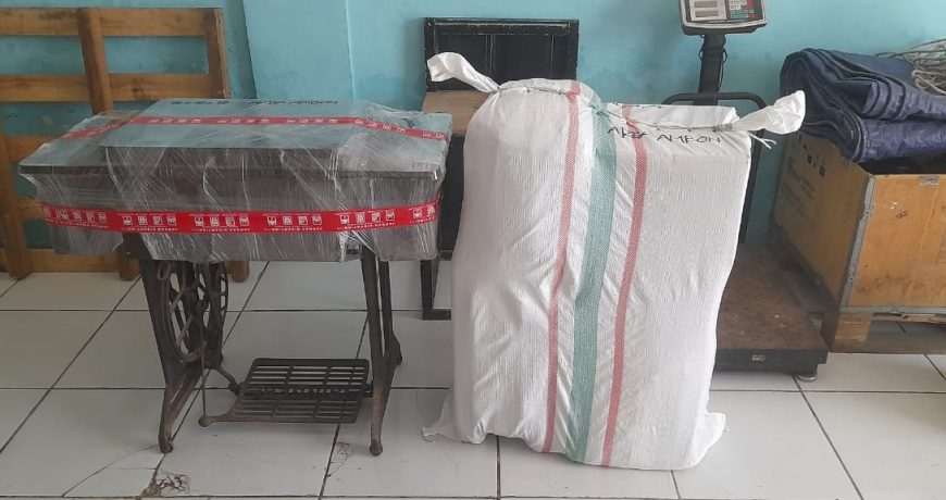 Pengiriman mesin jahit dari makassar ke ambon berangkat 11 februari 2025